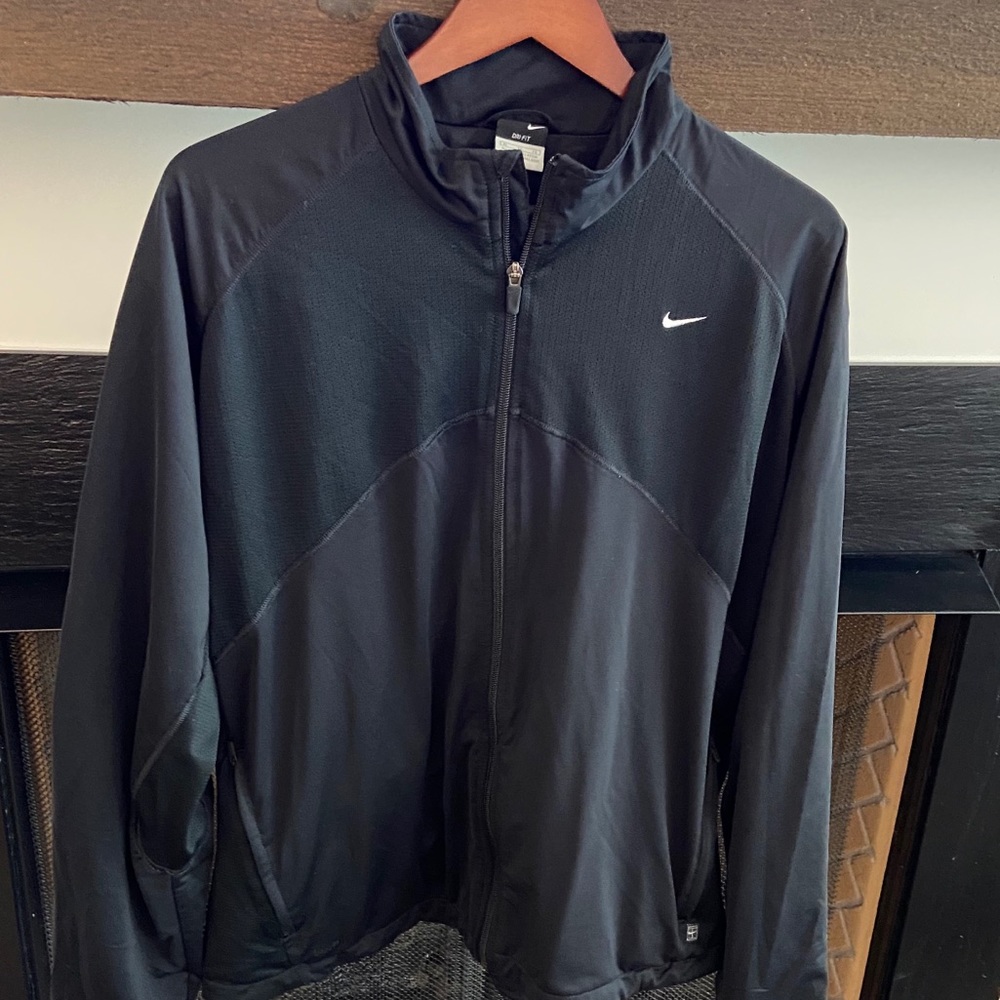 Nike Dri-Fit Full Zip Black/Gray Jacket w/ Pockets